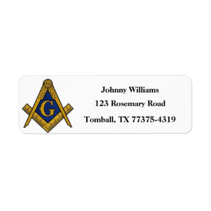 Etiqueta Freemason Masonic Square e Compass