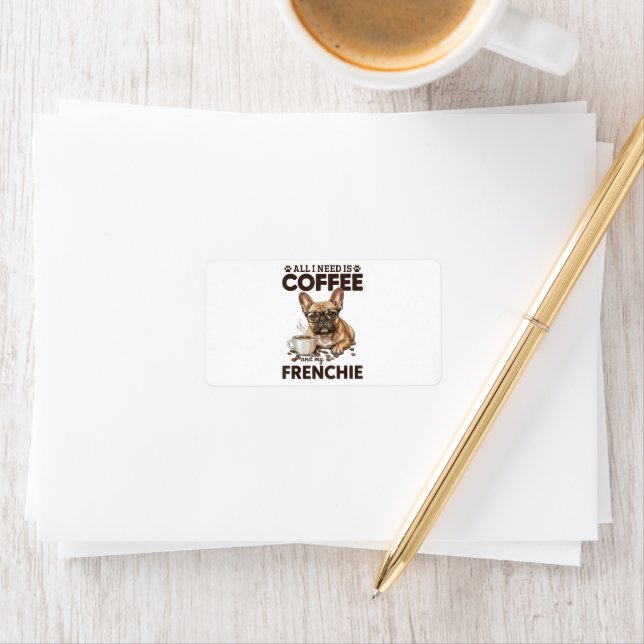 Etiqueta French Bulldog Coffee Frenchie Dog (Insitu)