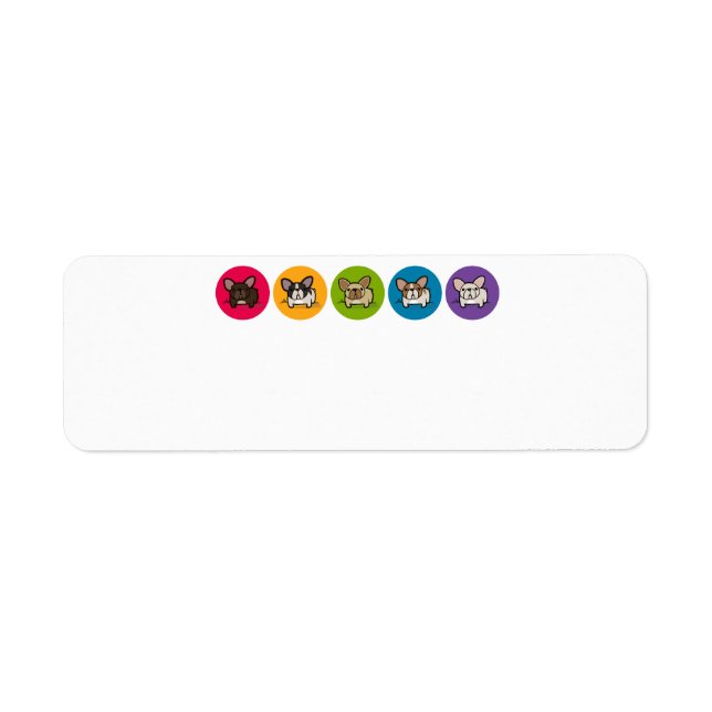 Etiqueta Frenchie Rainbow (Frente)