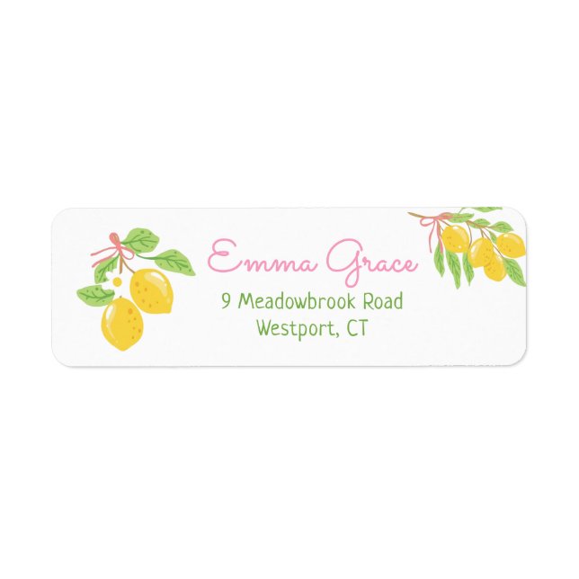 Etiqueta Freshly Graduated Lemon Labels (Frente)