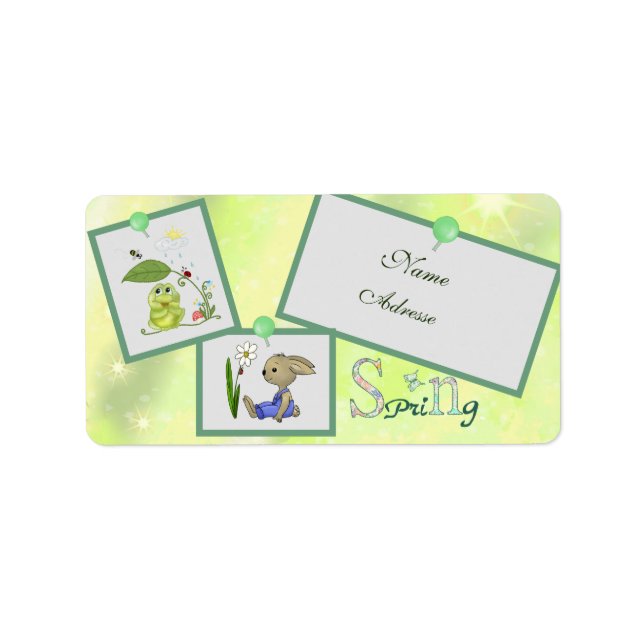 Etiqueta Frühling adressaufkleber (Frente)