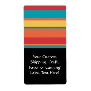 Etiqueta Fruity Tropical Tonal Stripes