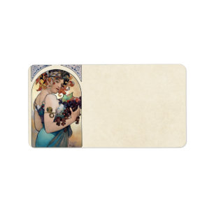 Etiqueta Fruta por Alfons Mucha 1897