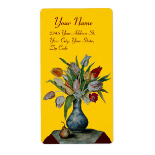 Etiqueta FRUTAS DA SEASON - TULIPS amarelo alaranjado