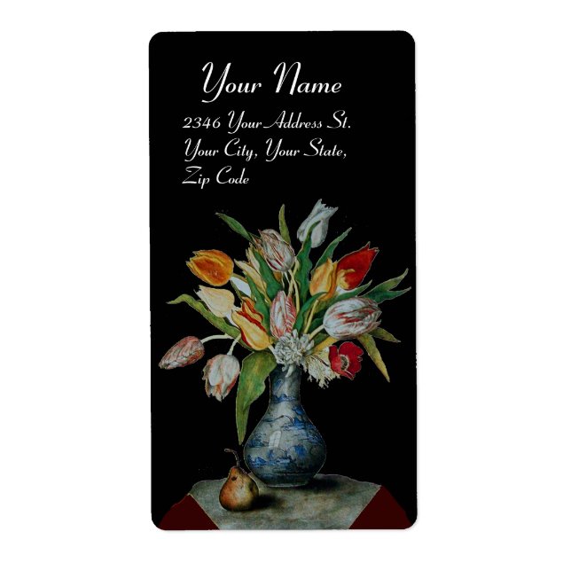 Etiqueta FRUTAS DA SEASON - TULIPS preto (Frente)