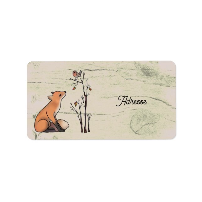 Etiqueta Fuchs und Rotkehlchen (Frente)