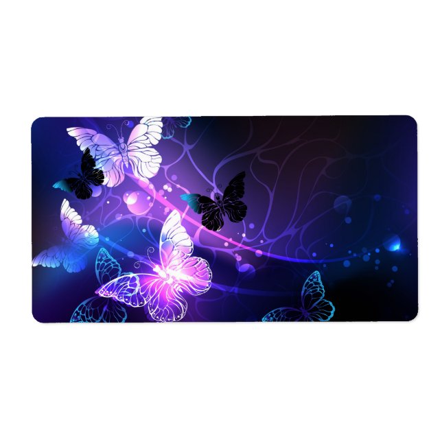 Etiqueta Fundo com Borboletas Noturnas (Frente)