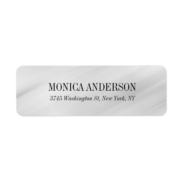 Etiqueta Fundo da Cinza Moderna Elegante na moda (Frente)