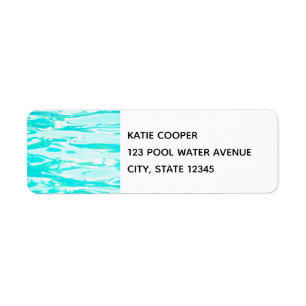 Etiqueta Fundo de Abstrato de Água Piscina da Verde Aqua