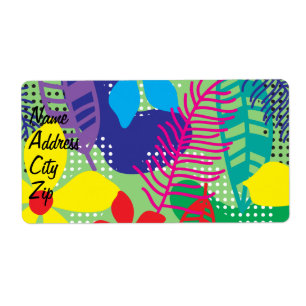 Etiqueta Fundo de flores coloridas