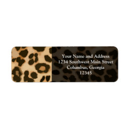 Etiqueta Fundo de Impressão do Leopardo