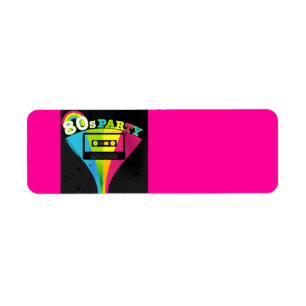 Etiqueta fundo do partido 80s