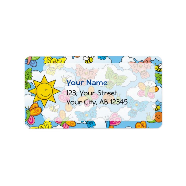 Etiqueta Fundo dos Animais Bebês (Frente)