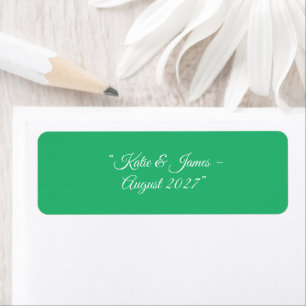 Etiqueta Fundo Verde-Menta Plano – Design de Casamento