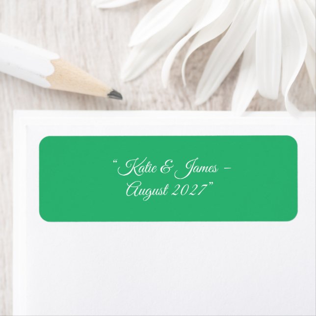 Etiqueta Fundo Verde-Menta Plano – Design de Casamento (Insitu)