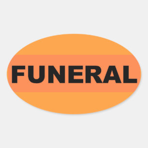 etiqueta fúnebre oval