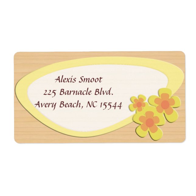 Etiqueta Funky Spunky Flowers (Frente)