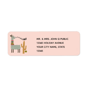 Etiqueta Funny Llama