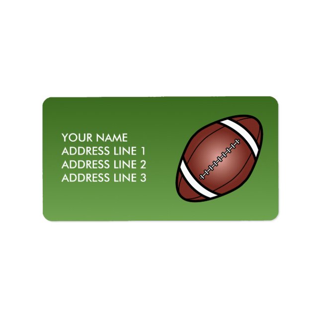 Etiqueta Futebol Rugby Ball (Frente)