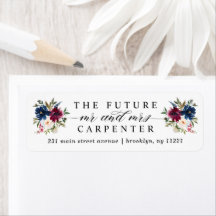 Futuro Sr. Marinho Blue Burgundy Casamento Floral