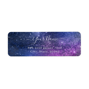 Etiqueta galáxia elegante - personalizada