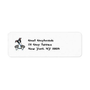 Etiqueta Galgo engraçado Whippet