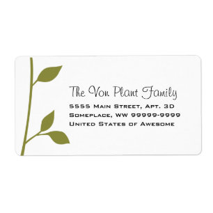 Etiqueta Galho e folha