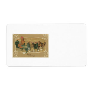 Etiqueta Galo Hen Lay Ovo De Páscoa