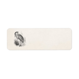 Etiqueta Garças-reais retros personalizadas pássaro dos