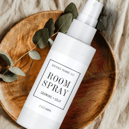 Etiqueta Garrafa Branca Simples Moderna do Salão Negro