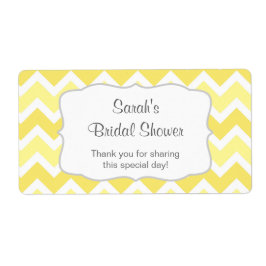 Etiqueta Garrafa de água Chevron Amarela ou favor - u perso