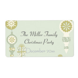 Etiqueta Garrafa de água de Natal elegante