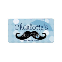 Garrafa de água do Chá de fraldas de bigode azul-ú