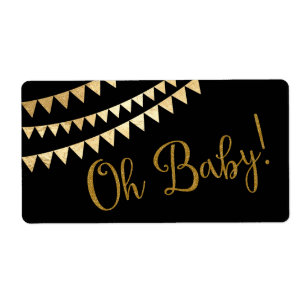 Etiqueta Garrafa de Água para Chá de Bebê Oh Baby