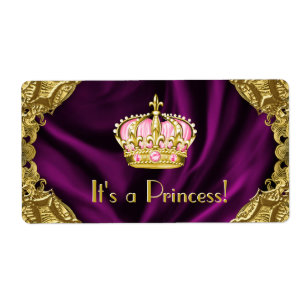 Etiqueta Garrafa de Água Princesa Real