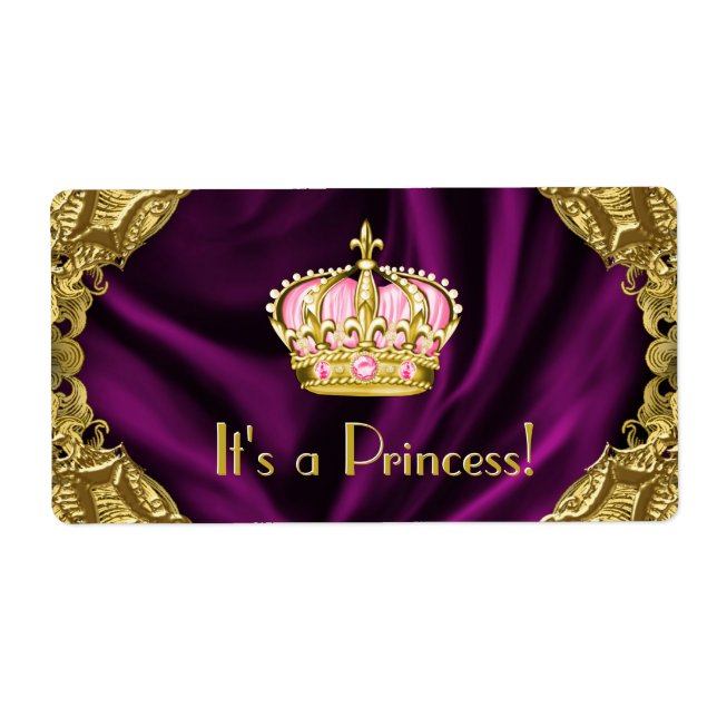 Etiqueta Garrafa de Água Princesa Real (Frente)