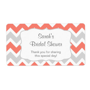 Etiqueta Garrafa de água Salmon ou favor de Chevron - u