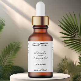 Etiqueta Garrafa de dropper branca clássica