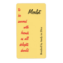 garrafa de vinho rótulo da garrafa de vinho