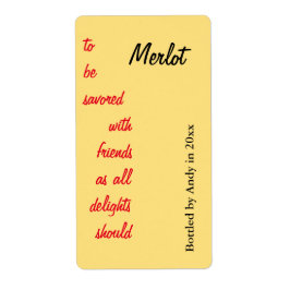 Etiqueta garrafa de vinho rótulo da garrafa de vinho