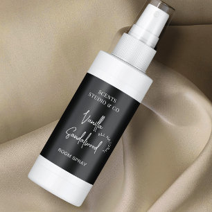 Etiqueta Garrafa Mist Spray de Proteção de Ar Preto Minimal