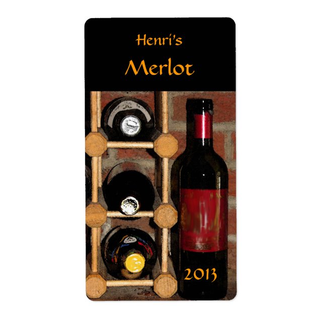 Etiqueta Garrafas de vinho (Frente)