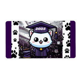 Etiqueta Gatinho de Gratuação Elegante Balão de Palhaço Rox