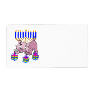 Etiqueta Gatinho de Hanukkah