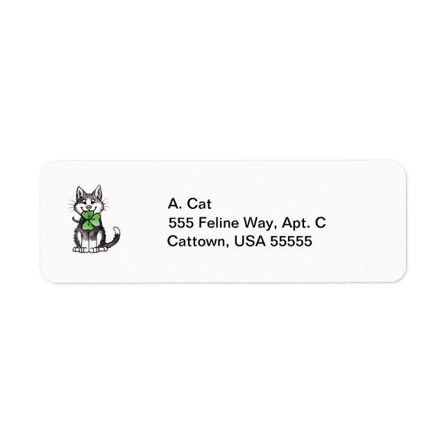 Etiqueta Gatinho Shamrock (Frente)