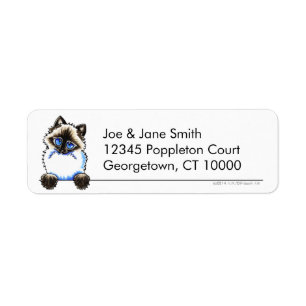 Etiqueta Gato do Ragamuffin de Ragdoll limpo e simples