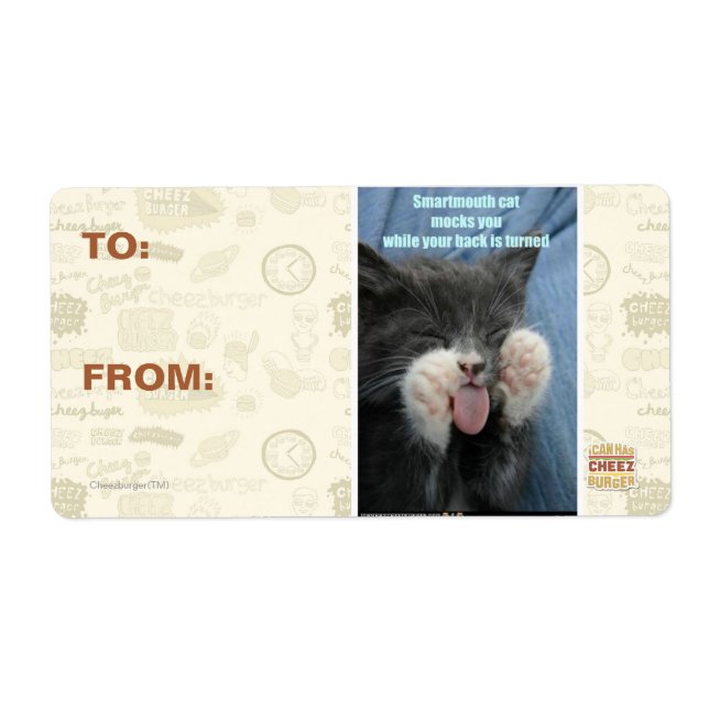 Etiqueta Gato esperto (Frente)