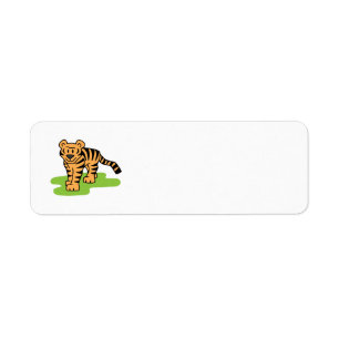 Etiqueta Gato grande de tigre de Bengal do clipart dos