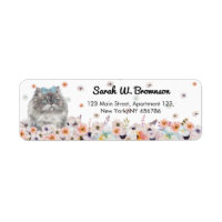 gato himalaio olhos azuis gravata sentado flores