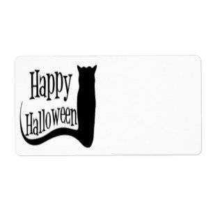 ETIQUETA GATO PRETO "HELLOWEEN"